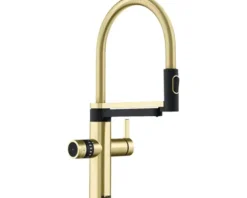 Blanco Küchenarmatur mit Sprudel EVOL-S PRO SODA satin gold satiniert 527423