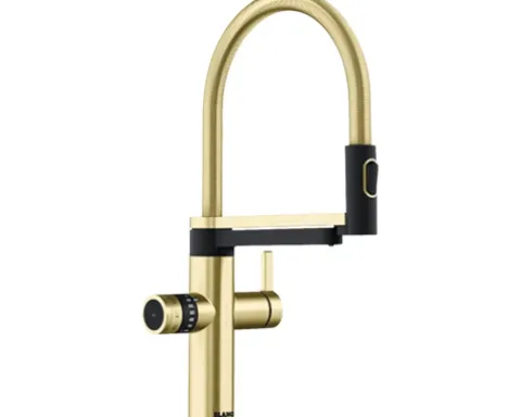Blanco Küchenarmatur mit Sprudel EVOL-S PRO SODA satin gold satiniert 527423