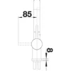 Blanco Küchenarmatur Niederdruckarmatur mit Brause LINUS-S chrom 512200