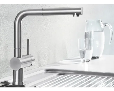 Blanco Küchenarmatur Niederdruckarmatur mit Brause LINUS-S chrom 512200