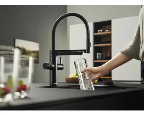 Blanco Wasserhahn mit Sprudel EVOL-S PRO SODA schwarz matt 526629
