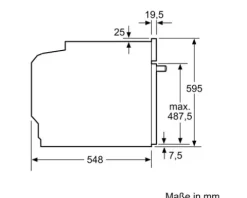 Bosch Backofen HBA571BB4 Nutzvolumen 71 l Maße BxHxT 59,4 cm x 59,5 cm x 54,8 cm