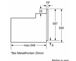 Bosch Herdset HND211LB2 Nutzvolumen 66 l Maße BxHxT 58,3 cm x 4,3 cm x 51,3 cm