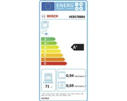 Bosch Herdset HND679LS67 Nutzvolumen 71 l Maße BxHxT 594 mm x 595 mm x 548 mm