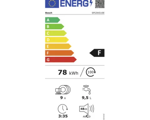 Bosch Teilintegrierter Geschirrspüler 45 cm für 9 Maßgedecke 9,5 l 48 dB (A) SPI2IKS10E