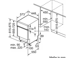 Bosch Teilintegrierter Geschirrspüler 45 cm für 10 Maßgedecke 8,9 l 42 dB (A) SPI6ZMS29E