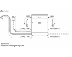 Bosch Unterbaugeschirrspüler 60 cm für 13 Maßgedecke 9 l 42 dB (A) SMU4EAS28E edelstahl