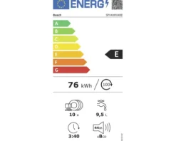 Bosch Vollintegrierter Geschirrspüler 45 cm für 10 Maßgedecke 9,5 l 44 dB (A) SPV4HMX49E