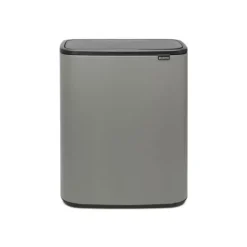 Brabantia Hochwertiger Abfallsammler Mit Touch Öffnung 2 x 30 Liter HxBxT 65,6 x 54,5 x 31 cm Grau