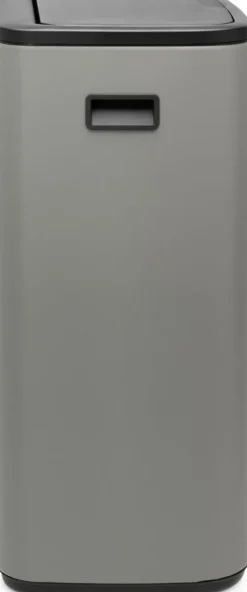 Brabantia Hochwertiger Abfallsammler Mit Touch Öffnung 2 x 30 Liter HxBxT 65,6 x 54,5 x 31 cm Grau