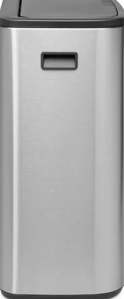 Brabantia Hochwertiger Abfallsammler Mit Touch Öffnung 2 x 30 Liter HxBxT 65,6 x 54,5 x 31 cm Edelstahl