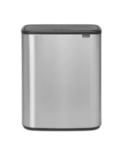 Brabantia Hochwertiger Abfallsammler Mit Touch Öffnung 2 x 30 Liter HxBxT 65,6 x 54,5 x 31 cm Edelstahl