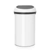 Brabantia Abfallbehälter Mit Soft Touch Öffnung 60 Liter HxBxT 71 x 40 x 40 cm Metall Weiß