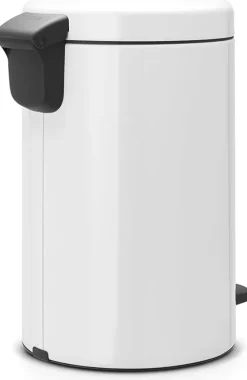 Brabantia Klassischer Tretmülleimer Mit Soft Verschluss 12 Liter HxBxT 41,1 x 25,1 x 33,8 cm Metall Weiß