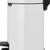 Brabantia Klassischer Tretmülleimer Mit Soft Verschluss 3 Liter HxBxT 26,4 x 16,8 x 23,5 cm Metall Weiß