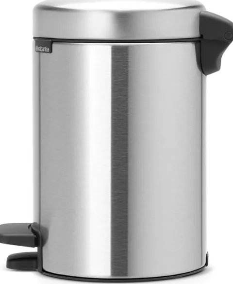 Brabantia Klassischer Tretmülleimer Mit Soft Verschluss 3 Liter HxBxT 26,4 x 16,8 x 23,5 cm Metall Edelstahl Matt