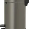 Brabantia Klassischer Tretmülleimer Mit Soft Verschluss 3 Liter HxBxT 26,4 x 16,8 x 23,5 cm Metall Platin