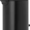 Brabantia Klassischer Tretmülleimer Mit Soft Verschluss 5 Liter HxBxT 30,2 x 26,3 x 21,7 cm Metall Metallik Schwarz