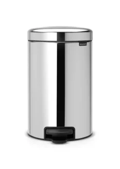 Brabantia Klassischer Tretmülleimer Mit Soft Verschluss 12 Liter HxBxT 41,1 x 25,1 x 33,8 cm Metall Edelstahl