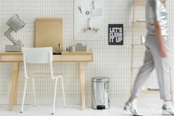Brabantia Klassischer Tretmülleimer Mit Soft Verschluss 12 Liter HxBxT 41,1 x 25,1 x 33,8 cm Metall Edelstahl