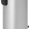 Brabantia Klassischer Tretmülleimer Mit Soft Verschluss 12 Liter HxBxT 41,1 x 25,1 x 33,8 cm Metall Metallik Grau