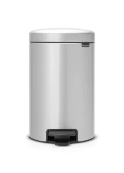 Brabantia Klassischer Tretmülleimer Mit Soft Verschluss 12 Liter HxBxT 41,1 x 25,1 x 33,8 cm Metall Metallik Grau