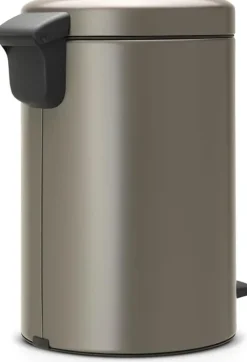 Brabantia Klassischer Tretmülleimer Mit Soft Verschluss 12 Liter HxBxT 41,1 x 25,1 x 33,8 cm Metall Platin