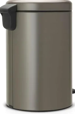 Brabantia Klassischer Tretmülleimer Mit Soft Verschluss 20 Liter HxBxT 46,7 x 29 x 38 cm Metall Platin