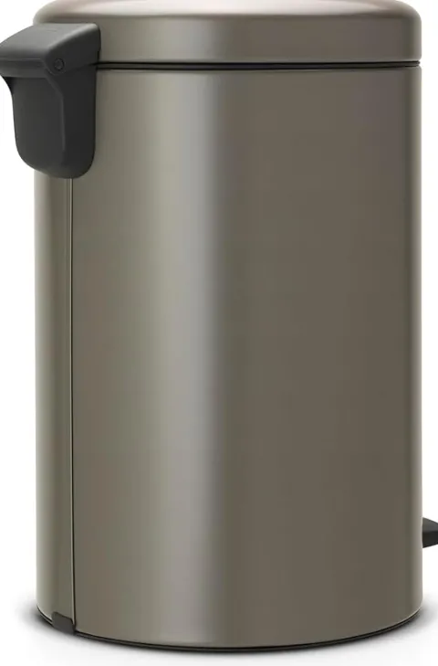 Brabantia Klassischer Tretmülleimer Mit Soft Verschluss 20 Liter HxBxT 46,7 x 29 x 38 cm Metall Platin