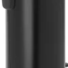 Brabantia Klassischer Tretmülleimer Mit Soft Verschluss 20 Liter HxBxT 46,7 x 29 x 38 cm Metall Metallik Schwarz
