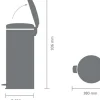 Brabantia Klassischer Tretmülleimer Mit Soft Verschluss 30 Liter HxBxT 67,9 x 29,3 x 38 cm Metall Edelstahl