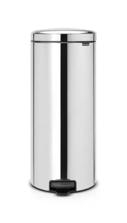 Brabantia Klassischer Tretmülleimer Mit Soft Verschluss 30 Liter HxBxT 67,9 x 29,3 x 38 cm Metall Edelstahl