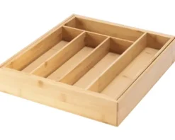 CENTA Besteckeinsatz flexibel BxTxH 33,3-53,3 x 38,4 x 6,5 cm aus Bambus