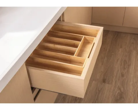 CENTA Besteckeinsatz flexibel BxTxH 33,3-53,3 x 38,4 x 6,5 cm aus Bambus