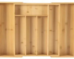 CENTA Besteckeinsatz flexibel BxTxH 33,3-53,3 x 38,4 x 6,5 cm aus Bambus