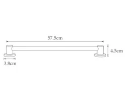 CENTA Reling Wandstange 57,5 cm edelstahl