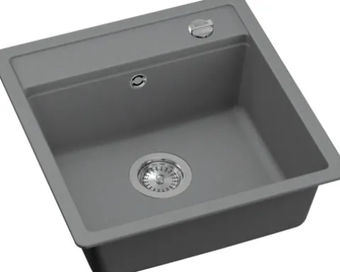 CENTA Spüle ALKOR 50 490 x 510 mm grau ALCOR 50 LG