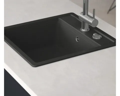 CENTA Spüle ALKOR 50 490 x 510 mm schwarz ALCOR 50 BL