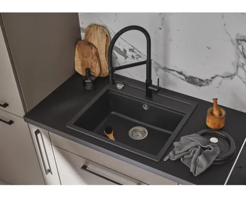 CENTA Spüle BATEN 60 570 x 510 mm schwarz BATEN 60 BL