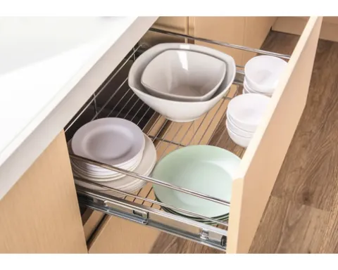 CENTA Teleskop Schublade für 60er Schrank chrom