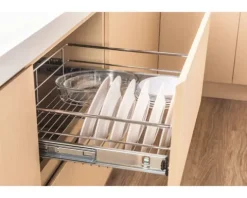 CENTA Teleskop Schublade für 60er Schrank chrom