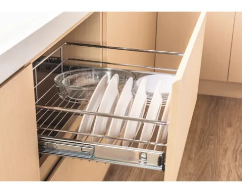 CENTA Teleskop Schublade für 60er Schrank chrom