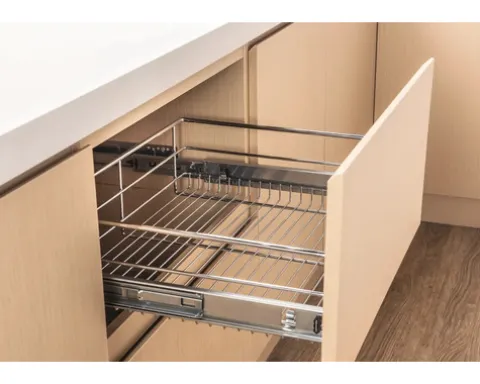CENTA Teleskop Schublade für 60er Schrank chrom