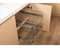 CENTA Teleskop Schublade für 50er Schrank chrom