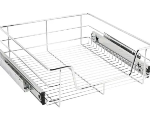 CENTA Teleskop Schublade für 50er Schrank chrom