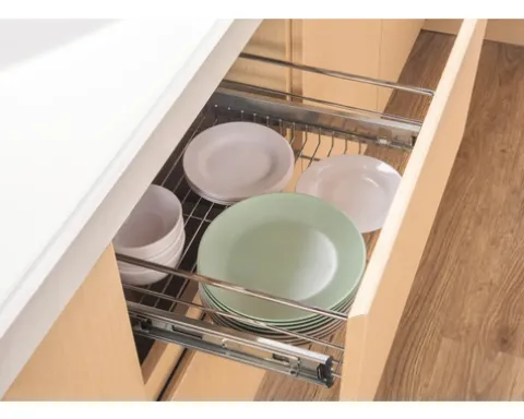CENTA Teleskop Schublade für 50er Schrank chrom