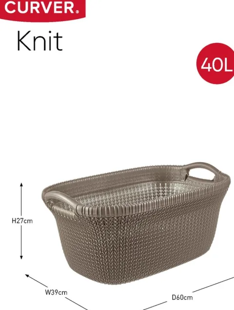 Curver Knit Wäschekorbe 40L 2er Set