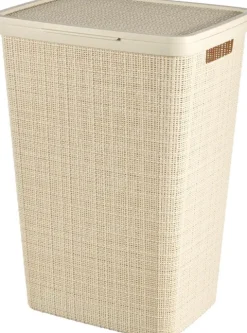 Curver Wäschekorb Jute mit Deckel - 2er Set
