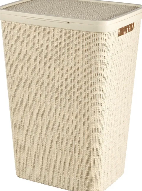 Curver Wäschekorb Jute mit Deckel - 2er Set