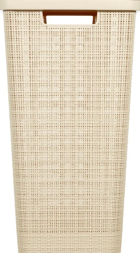 Curver Wäschekorb Jute mit Deckel - 2er Set